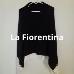La Fiorentina　黒と白の切り替えポンチョ