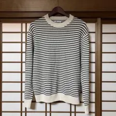 ZARA ホワイト・ブラック ストライプ ニット