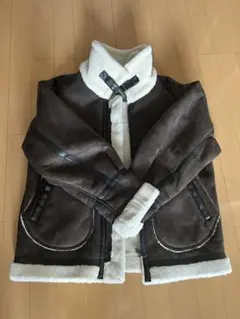 BEAMS Heart ムートンコート ブラウン ジャケット