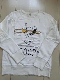 ユニクロ　スヌーピー トロンボーン プリント スウェット