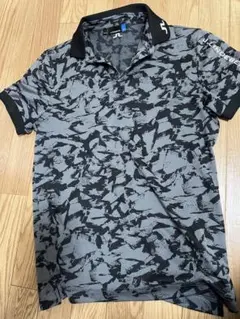 ゴルフ ポロシャツ メンズ 総柄 ネイビー 半袖 3L ツアーステージ