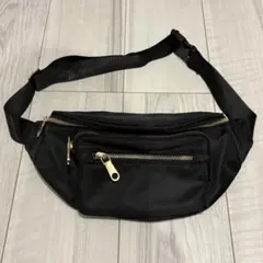 【未使用】黒×ゴールド ボディバッグ★