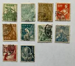 銭単位　航空切手　未使用、使用済混合 銭単位航空切手 美品 きじ航空 5種完 航空切手 | 趣味の