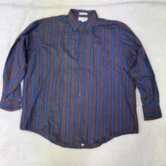 Burberryバーバリース ストライプチェック 長袖シャツ XL ヴィンテージ
