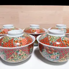 AritaWare Rinsai 有田焼 蓋付どんぶり 5個組