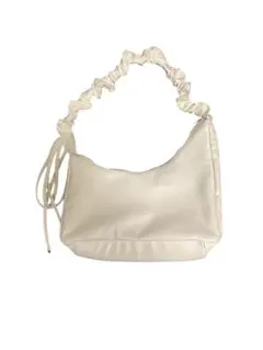 フェイクレザーバッグ 白