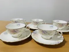 花柄ティーカップ5個セット