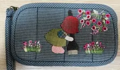 ★新作★横型ポーチ＊お掃除スーちゃん　ポーチ　 ハンドメイド　ブルー系