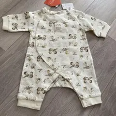【新品未使用】スヌーピー 総柄 ロンパース 50-60 新生児