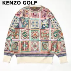 KENZO GOLF ケンゾー ニット 総柄 ヴィンテージ 4 XL
