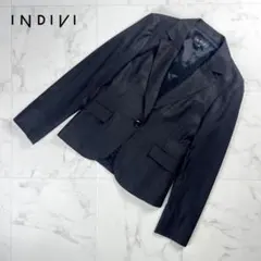 美品 INDIVI テーラードジャケット ブラック サイズ38*MC308