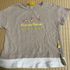 おさるのジョージ　重ね着風Tシャツ