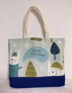 北欧 入学 入園 兎柄 トートバッグ ハンドメイド レッスンバッグ ミニトート
