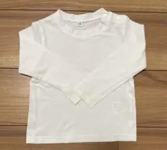 長袖　ロングTシャツ 90 ホワイト　白　無地　シンプル