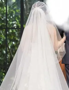 ベール　ホワイト　ウェディング　結婚式　前撮り　ロングベール