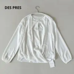 DES PRES ★ 美品 タグ付き ★ シフォン カシュクール ブラウス