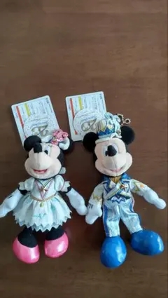 20周年　ミッキー ミニー ぬいぐるみバッジ セット