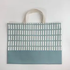 ニュアンスカラー　格子柄　レッスンバッグ　ハンドメイド