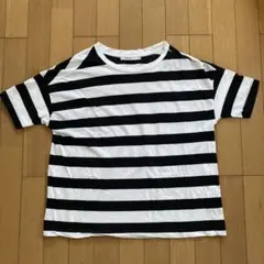 【値下】ニコアンド　半袖 Tシャツ 白黒ボーダー　ストライプ