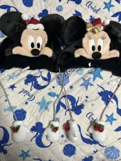 新品タグ付　クリスマスミッキー ファンキャップ　クリスマスミニーファンキャップ