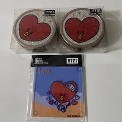 BT21 TATAスパークスラウンド缶2つ／アクリルコースター新品未使用