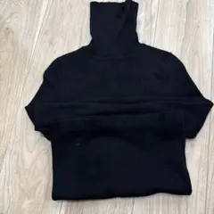 ユニクロ UNIQLO メリノリブタートルネックセーター 黒