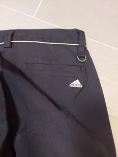 ゴルフ adidas ストライプパンツ 黒