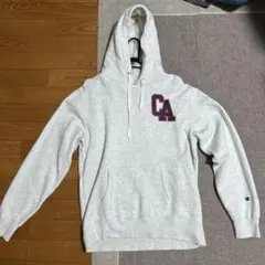【美品】Champion チャンピオンパーカー 裏起毛 ボアフード オフホワイト