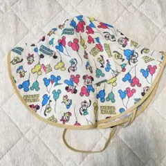 ディズニー ミッキー&フレンズ 総柄 日よけ付きハット 54cm