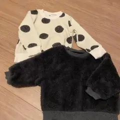 ドット柄トレーナーとフリーストレーナーセット 90