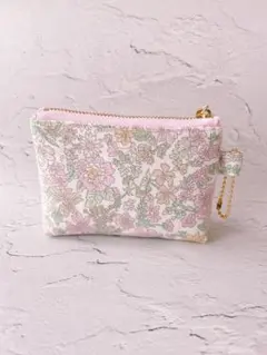 リバティEmilyマチ付きミニポーチ