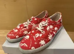 HUF スニーカー レッド 総柄 ローカットのサムネイル