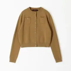 caban コットンカシミヤカーディガン　キャメル　XS