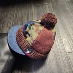 （美品）DOUBLE.B：迷彩柄 ニット帽