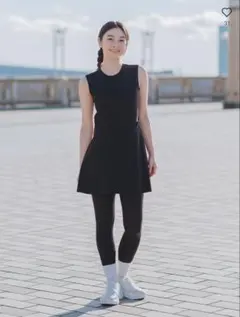 ユニクロC アクティブレギンス ブラックLサイズ