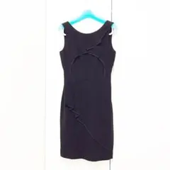 BCBGMAXAZRIA パーティー ノースリーブ ワンピース 黒 2 結婚式