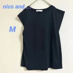 nico and ...　美品 スリーブTシャツ ブラック トップス　Mサイズのサムネイル