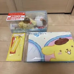 サンリオキャラクターズ当りくじ　ラストワン賞　レジャーシート、キーホルダーセット