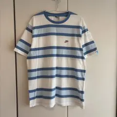 Nike ストライプ Tシャツ ホワイト/ブルー　メンズ　L