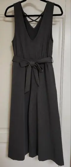 CECIL Mc BEE リボン付き オールインワン グレー フリーサイズ