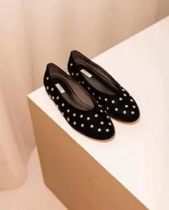 【限定値下げ】OHGA オーガ スタッズパンプス ブラック 24cm 箱付き