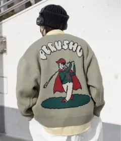 perushu ユーズドライクゴルフジャガードカーディガンのサムネイル