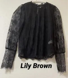 リリーブラウン　Lily Brown ブラック　レース　優雅　高級感　シースルー