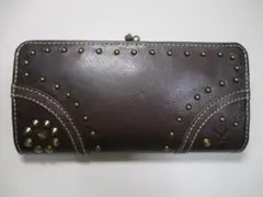 訳アリ 新品 財布 長財布 ガマ口 アインソフ レディース 本革 スタッズA！のサムネイル