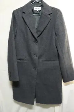 GLOBAL WORKメルトンコートグレーブランド良品シンプルL