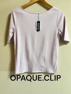 新品未使用OPAQUE.CLIP 薄いピンクパープル半袖Tシャツ38M