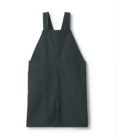 無印良品 綿平織 ワークエプロン 男女兼用 L-XL ダークグレーのサムネイル