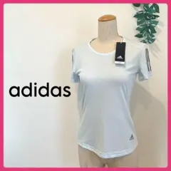 【新品未使用】adidas ランニングトップス ライトブルー Sサイズ ②