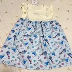 【新品】ディズニー　アナと雪の女王　エルサとアナ ワンピース 110cm 半袖