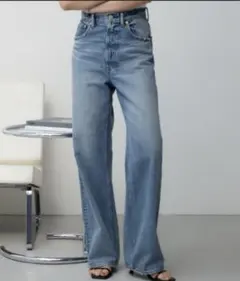 AZUL DENIM ハイウエストワイドデニム